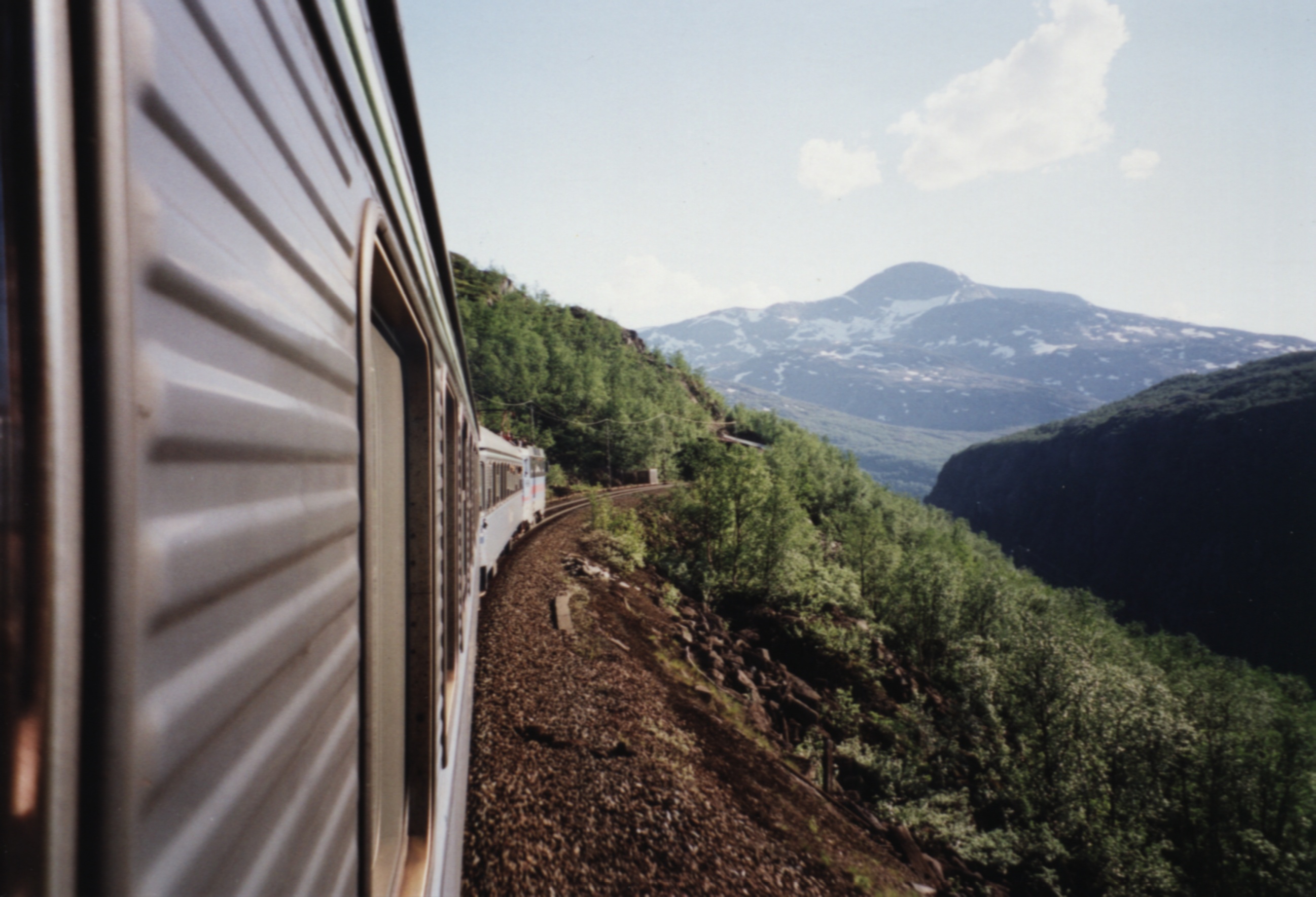 Vy ur tåget mot Narvik